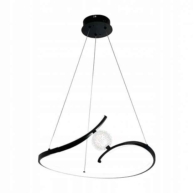 MiLAGRO Závěsná lampa Perla Černá 34W Led lustr Stropní osvětlení