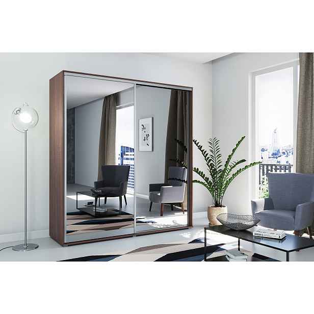 Prostorná šatní skříň AMADEO, šířka 100 cm, výška 245 cm