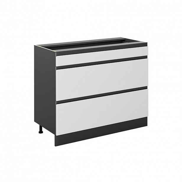 Vicco SPODNÍ SKŘÍŇKA KUCHYŇSKÉ LINKY R-Line, Bílá/Antracit, 100 cm bez pracovní desky