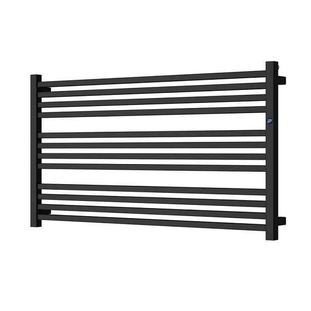 Instalprojekt Koupelnový radiátor STICK LEVEL - 1600 × 555 mm; výkon 839 W; Bílý (C31 černá matná); Spodní připojení - Hopa