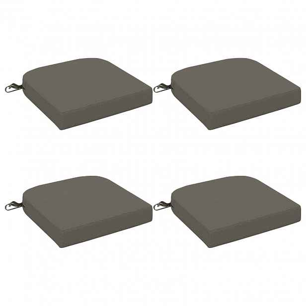 vidaXL 4-dílné sedáky SOEST 4 pcs 100% polyester Šedá 45 x 45 x 7 cm