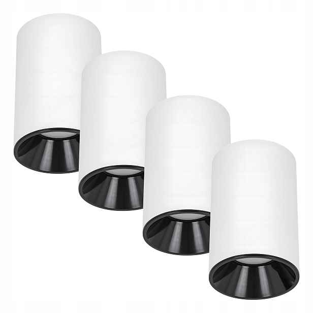 Halogenové Nástěnné Svítidlo GU10 Bílá Černá Led Spot Lampa 4x