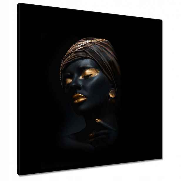 Obrazy 80x80 Zlatý Make-up