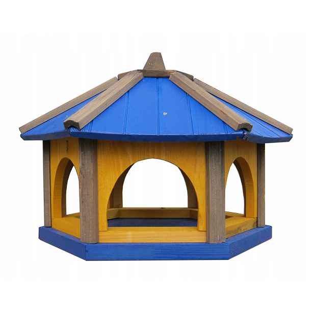 Velké Polský dřevěné krmítko pro ptáky Zahradní 50x46x35 cm K50 Modré