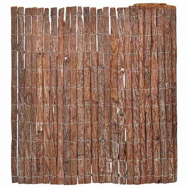 vidaXL Plot z kůry 100 x 600 cm Kůra Hnědá