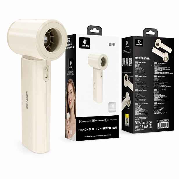 Ruční turbo ventilátor Lenyes LHF19 19500 Rpm 100 rychlostní Led Usb-c 3600 mAh