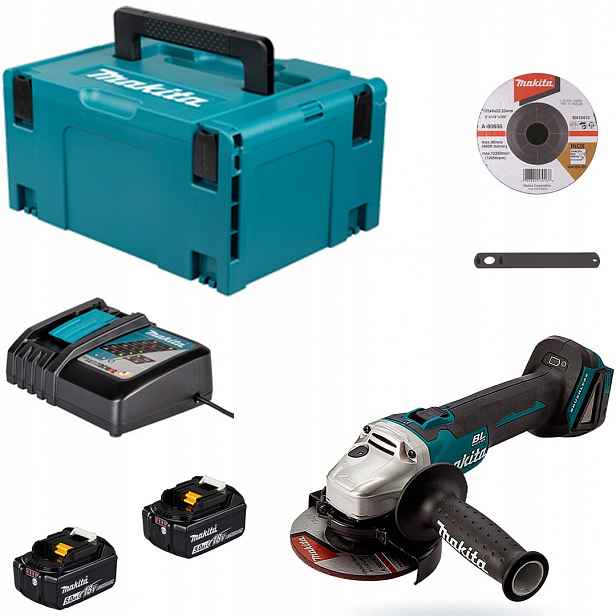 Úhlová bruska Makita DGA504RTJ 125 mm 18 V 2x5 Ah Bl Xpt Lxt Bl kufr
