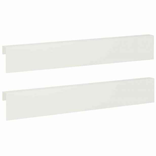 vidaXL Krycí profil na zahradní obruby 2 ks 100 x 5 x 15 cm Ocel Bílá