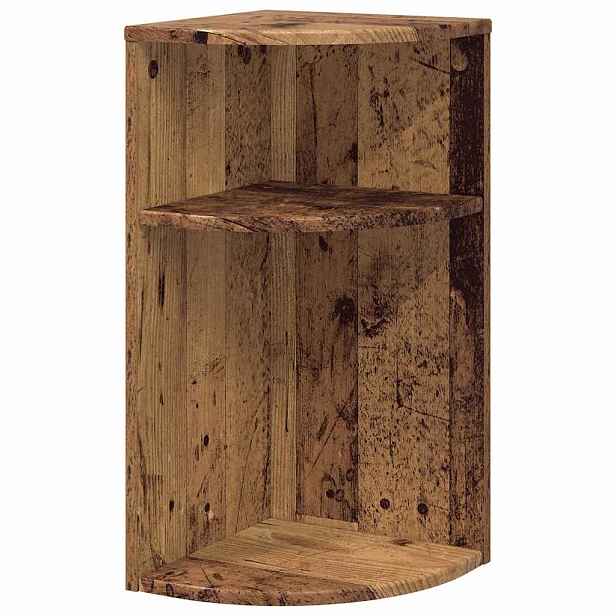 vidaXL Odkládací stolek Staré dřevo 29,6 x 29,6 x 60 cm