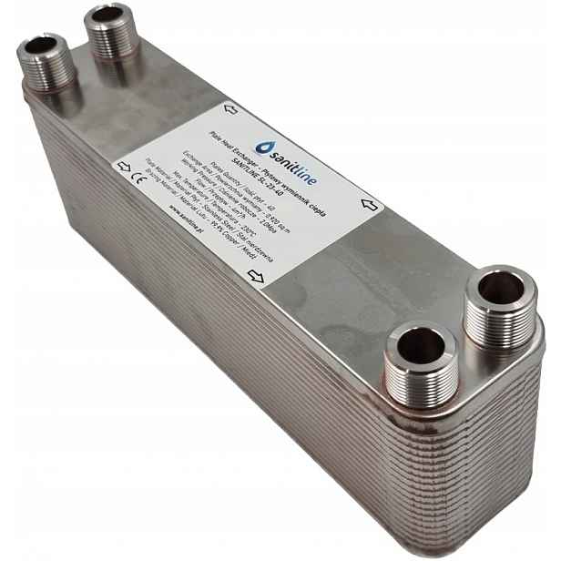 Výměník Tepla Sanitline 40 Deskový Výkon 45 kW Připojení 4x 3/4" Co Cwu