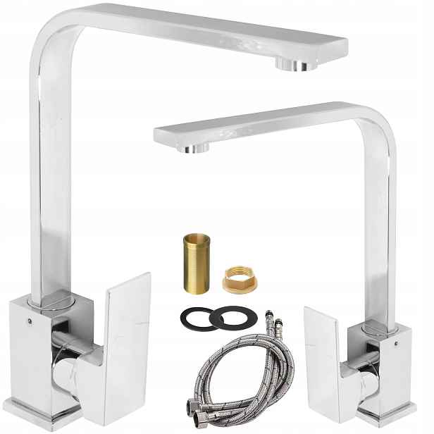 Kuchyňská Umyvadlová Otočná Baterie Caro Cubic Lesklý Chrom