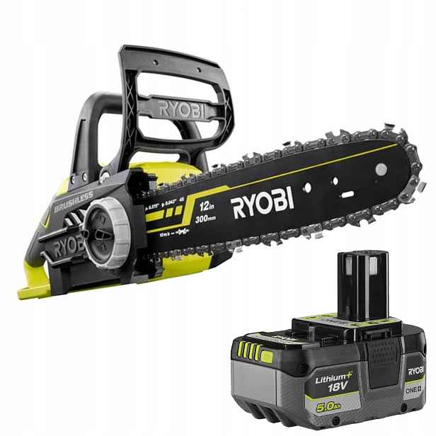 Ryobi Aku Pilka Bezuhlíková Řetězová Pila 18V OCS1830 5Ah RB18L50