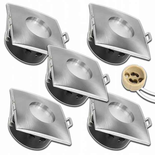 5xVODOTĚSNÉ Hermetické Stropní Svítidlo Halogen IP65 Zásuvka