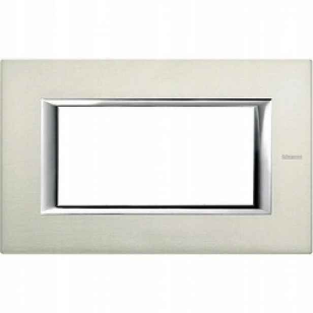 Axolute Rámeček se 4 moduly Brushed Aluminium Bticino HA4804XC