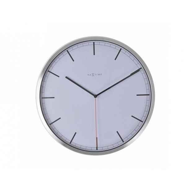 Designové nástěnné hodiny 3071wi Nextime Company White Stripe 35cm