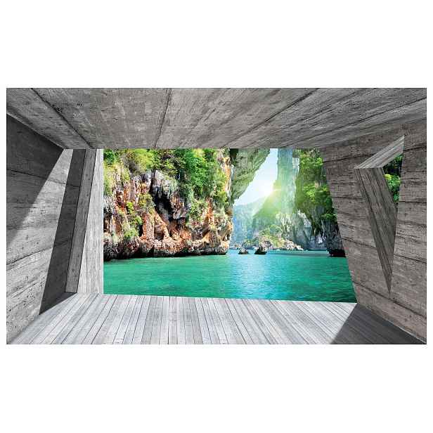 Fototapeta Beton a moře Loft minimalismus vinylová 312x219 lepidlo