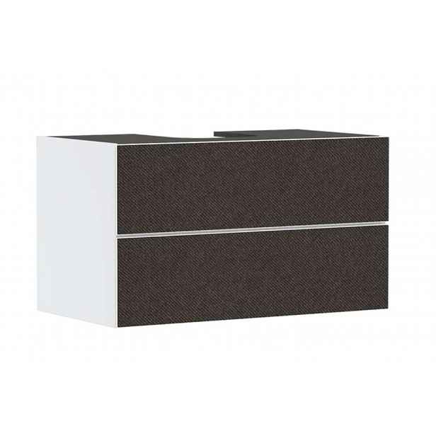 Hansgrohe Xevolos E - Umyvadlová skříňka, 98x56x55 cm, 2 zásuvky, matná bílá/textilní tmavá šedá 54190660