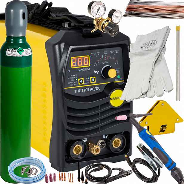 Svařovací stroj Magnum Thf 220S Ac/dc Tig Hf Puls Mma 200A 230V SET2