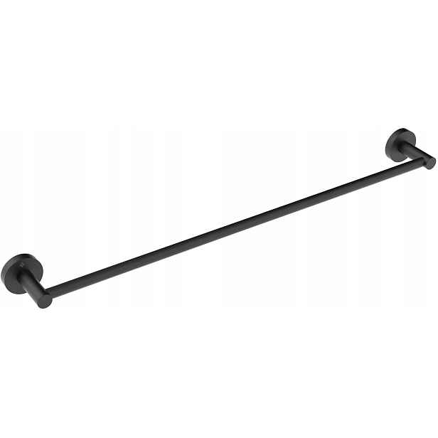 Věšák na ručníky Nero, ocel, 65 cm, montáž na stěnu