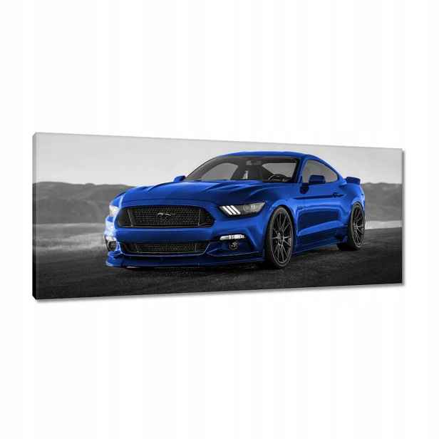 Obrazy 100x40 Modrý Ford Mustang