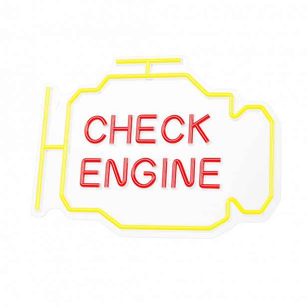 Neon Plexi Led Check Engine Žluto Červená Kvalita
