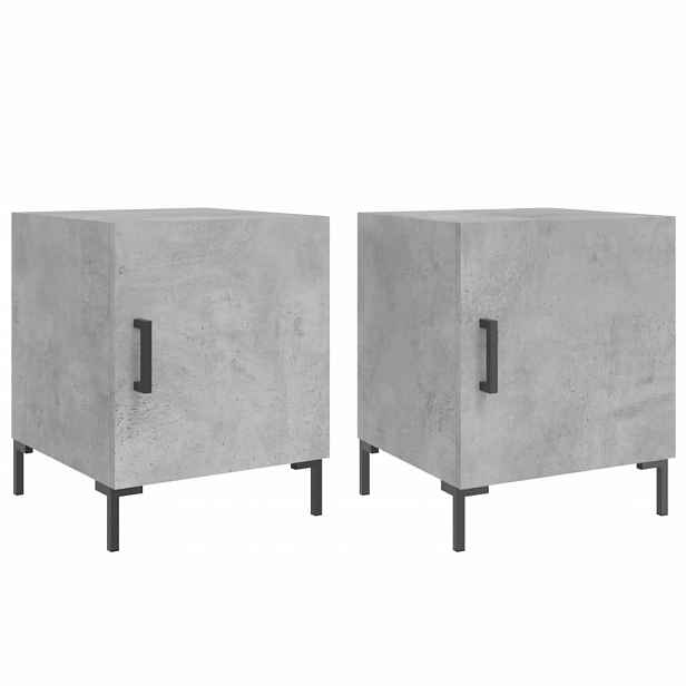 vidaXL Noční stolky 2 ks betonově šedé 40x40x50 cm kompozitní dřevo