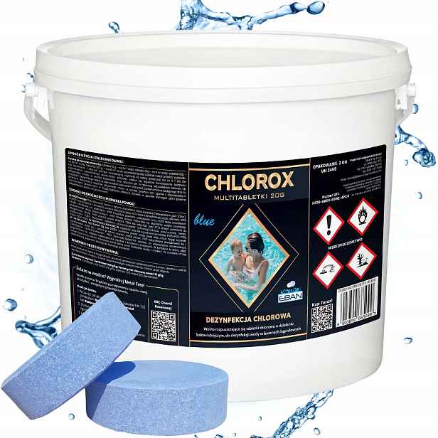 Chlorové tablety Chlorox Multi Blue 20 g Chlorová dezinfekce 3 kg Eban