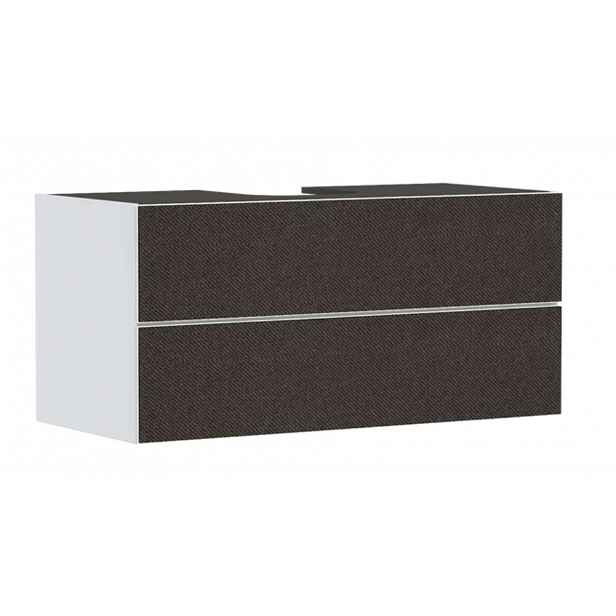 Hansgrohe Xevolos E - Umyvadlová skříňka, 118x56x55 cm, 2 zásuvky, matná bílá/textilní tmavá šedá 54193660