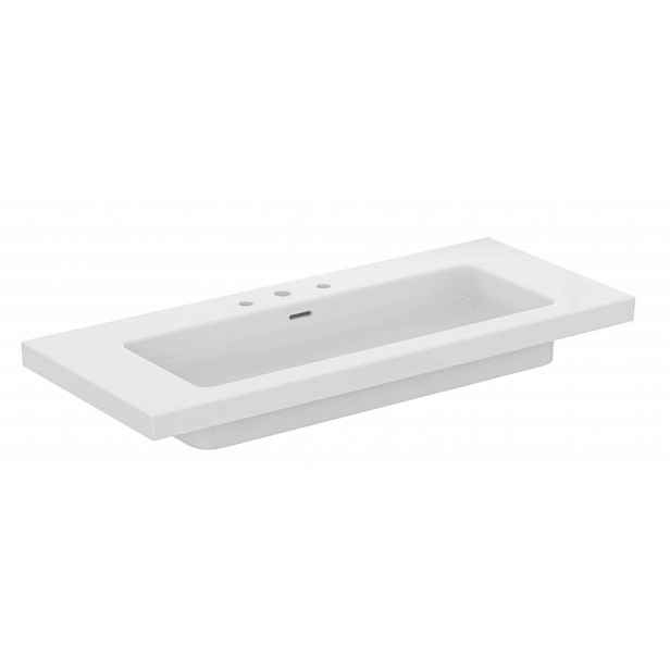 Ideal Standard Extra - Umyvadlo, 51x121 cm, s přepadem, 3 otvory pro baterii, bílá T437201