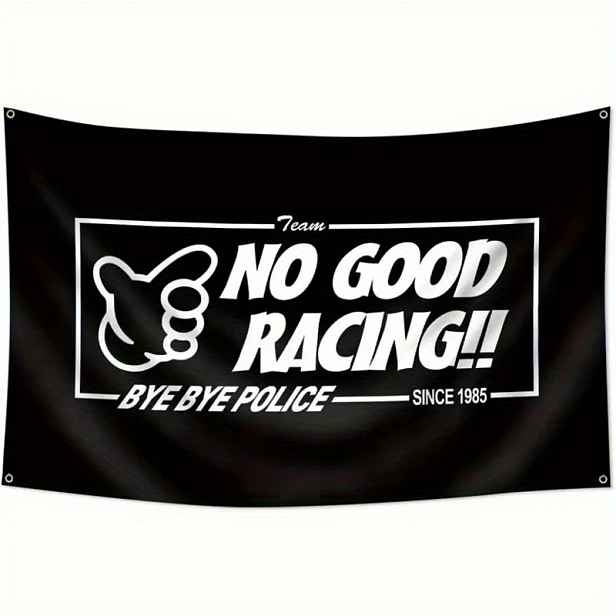 TEMU [1ks JDM Závodní Vlajka] Živé Barvy HD Tisk 1ks 3x5ft JDM Závodní Vlajka Banner | 150D Polyester, Jednostranný, 91,44x152,4cm, pro Dekoraci