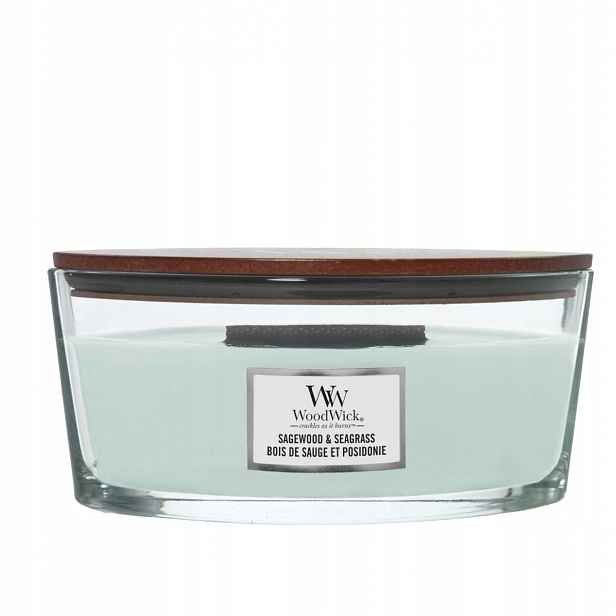 WoodWick Sagewood & Seagrass vonná svíčka Elipsa