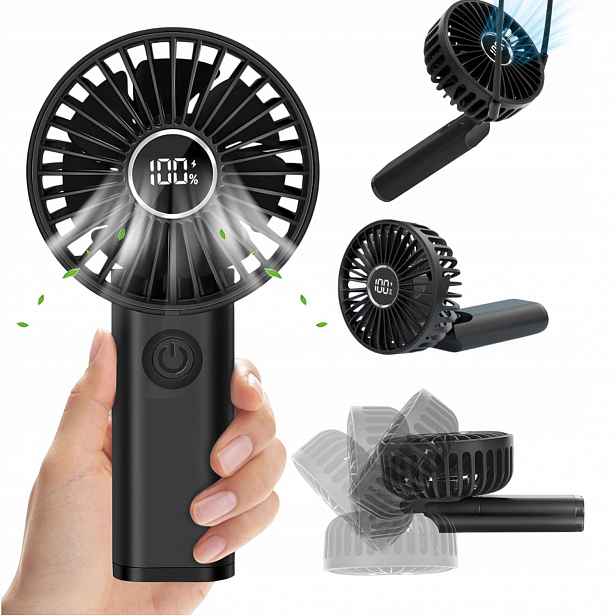 Ventilátor Mini Větráček Přenosný Mobilní Ruční Skládací Tichý Ventilátor