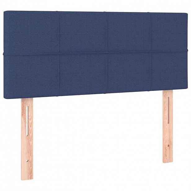 vidaXL Čelo postele modré 80 x 5 x 78/88 cm textil