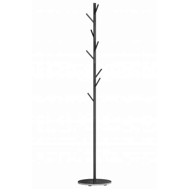 Věšák Na Bundy Kabáty Černý Kovový Stromek Do Předsíně 170 cm