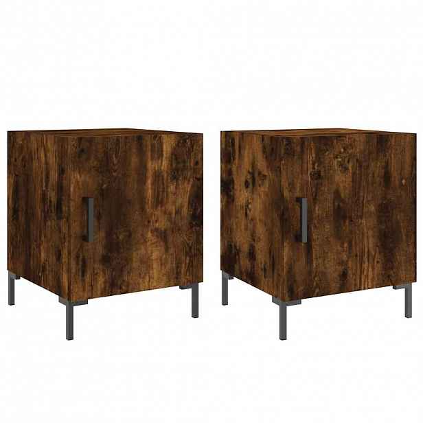 vidaXL Noční stolky 2 ks kouřový dub 40 x 40 x 50 cm kompozitní dřevo