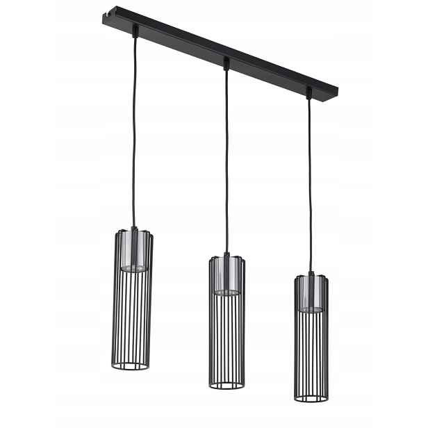Industriální závěsná lampa Fobia 3xGU10 25W černo-stříbrná Sigma Lighting