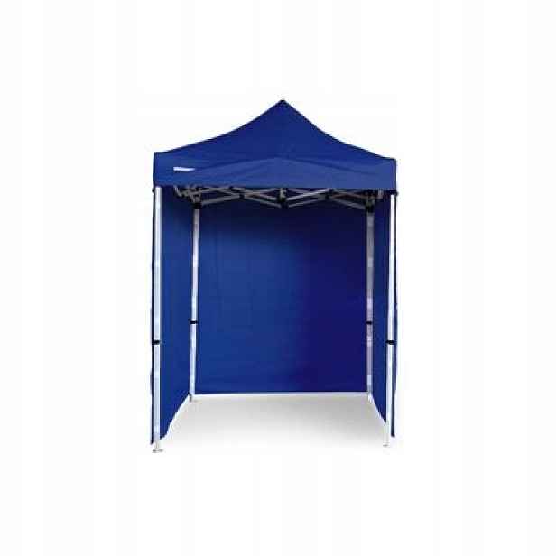 Nůžkový Párty stan 2x2m Alu Standard 4ks plné bočnice Modrá