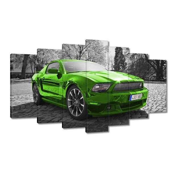 Obrazy 140x80 Zelený Ford Mustang Usa