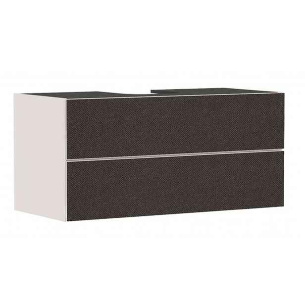 Hansgrohe Xevolos E - Umyvadlová skříňka, 118x56x55 cm, 2 zásuvky, matná béžová/textilní tmavá šedá 54194660