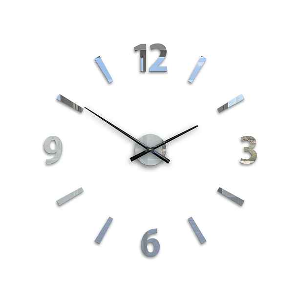 ModernClock 3D nalepovací hodiny Klaus zrcadlové