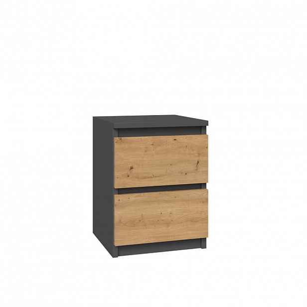 RAUMHIRSCH FURNITURE NOČNÍ STOLEK Anthracit, Artisan 30/40/30
