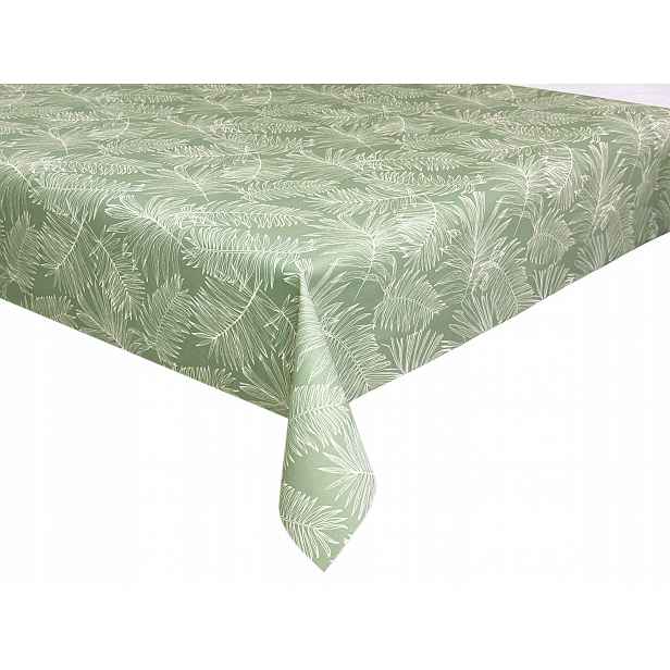 Ubrus Ceratová tkanina Voděodolná Adara Zelené listy Bavlna 400x140 cm