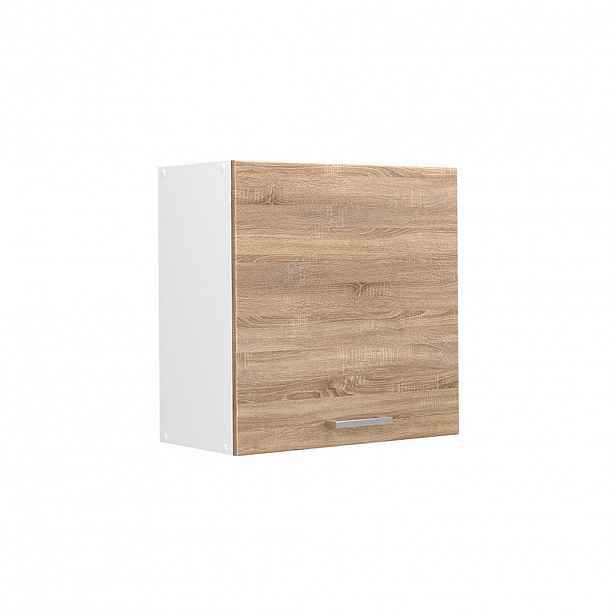 Vicco VĚŠÁK NA STĚNU R-Line, Sonoma/Bílá, 60 cm s 1 dvířky