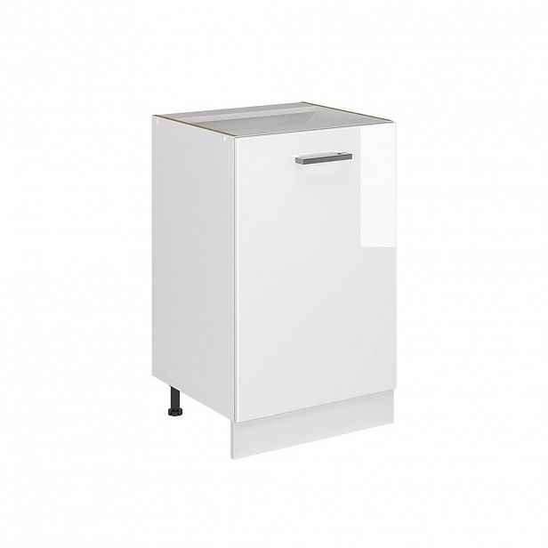 Vicco SPODNÍ SKŘÍŇKA KUCHYŇSKÉ LINKY R-Line, Bílá vysoký lesk/Bílá, 50 cm bez pracovní desky
