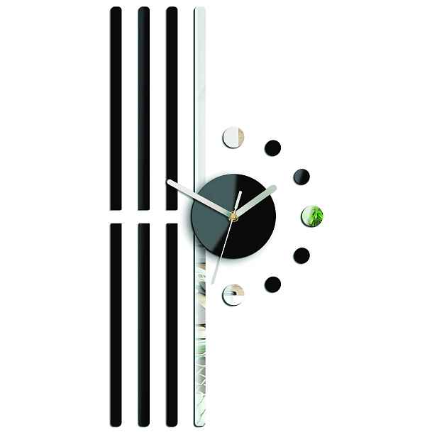 ModernClock 3D nalepovací hodiny Line černé