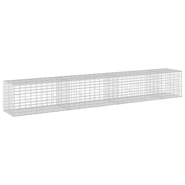 vidaXL Gabion s drátem 3,5 mm a síťkou 5x10 cm 350x50x50 cm