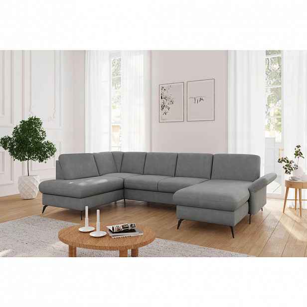 Sit & More SEDACÍ SOUPRAVA, textil, šedá