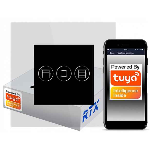 Dotykový spínač ZigBee Černý Tuya Rtx Sh