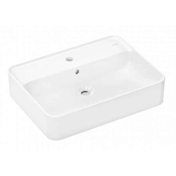 Hansgrohe Xuniva Q - Umyvadlo na desku, 60x45 cm, s přepadem, otvor pro baterii, bílá 60172450