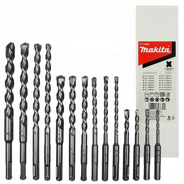 Sada 14 vrtáků do betonu Sds+ Makita D-71956